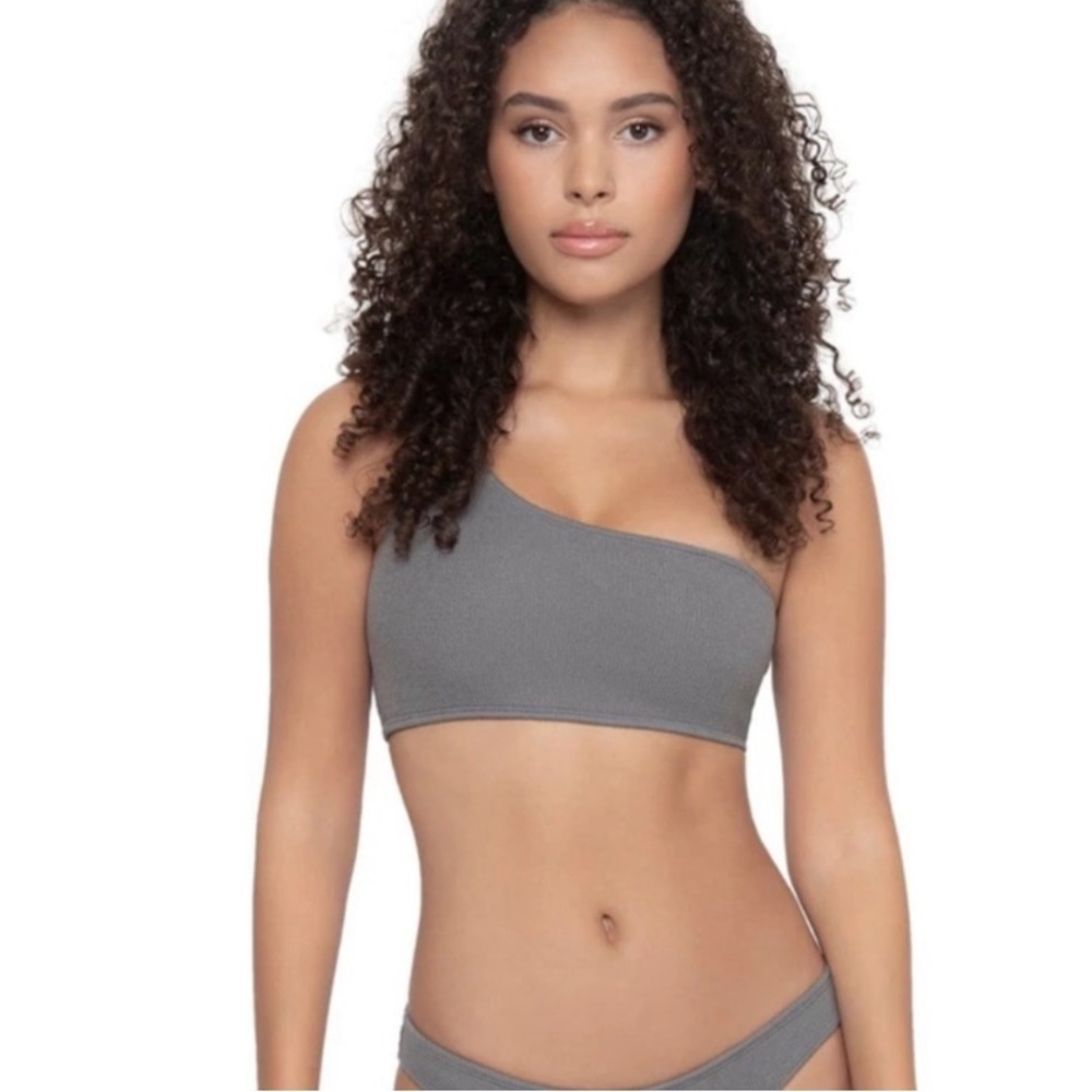 PQ Anthropologie Sand Reef One Shoulder Bikini top size small NEW
